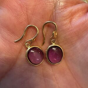 Tiffany gold with amethyst earrings